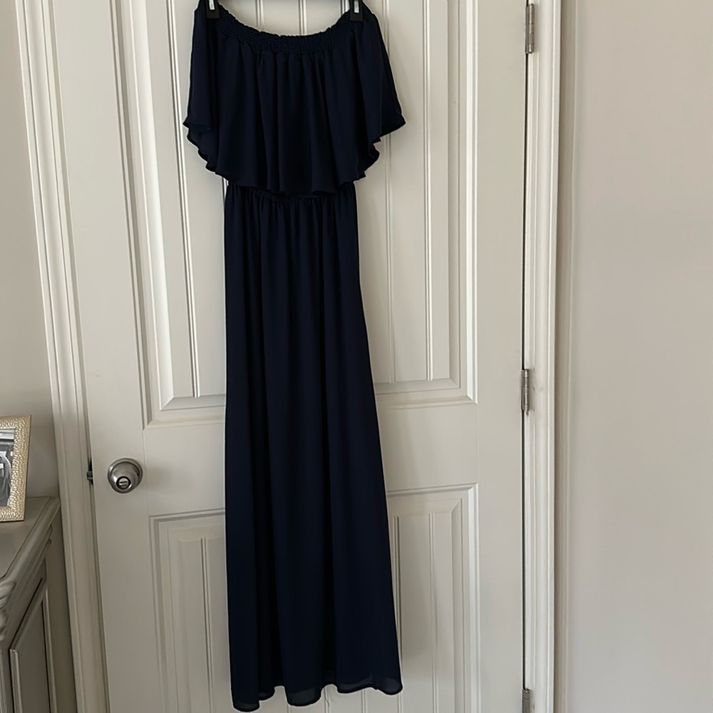 Show Me Your Mumu Full Length Dress - Navy